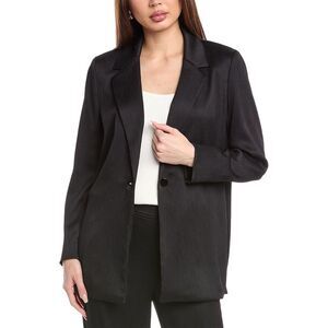 Anne Klein Womens Notch Collar Jacket, Black